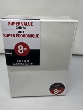 8 Pack Artist Loft Super Value Canvas “9x12”
